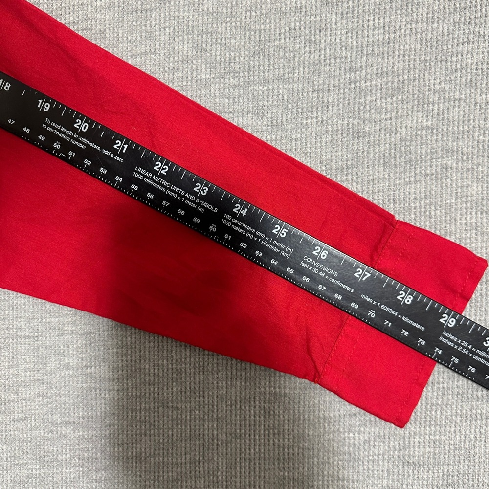 Wrangler Womens L Red Western Button Up Shirt Beaded Embroidered Pintuck Pleated - Picture 11 of 15